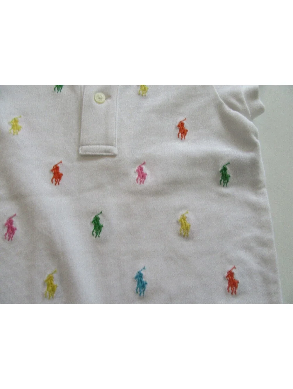 Ralph Lauren Polo Baby Girls All Over Pony Dress White 2T NWT NEW